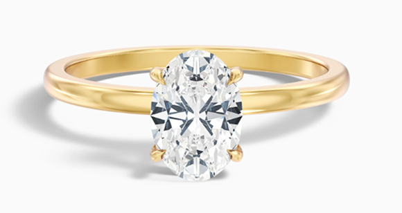 Hailey 1.5 Carat Oval Cut Solitaire Lab Grown Engagement Ring in 18K White Gold